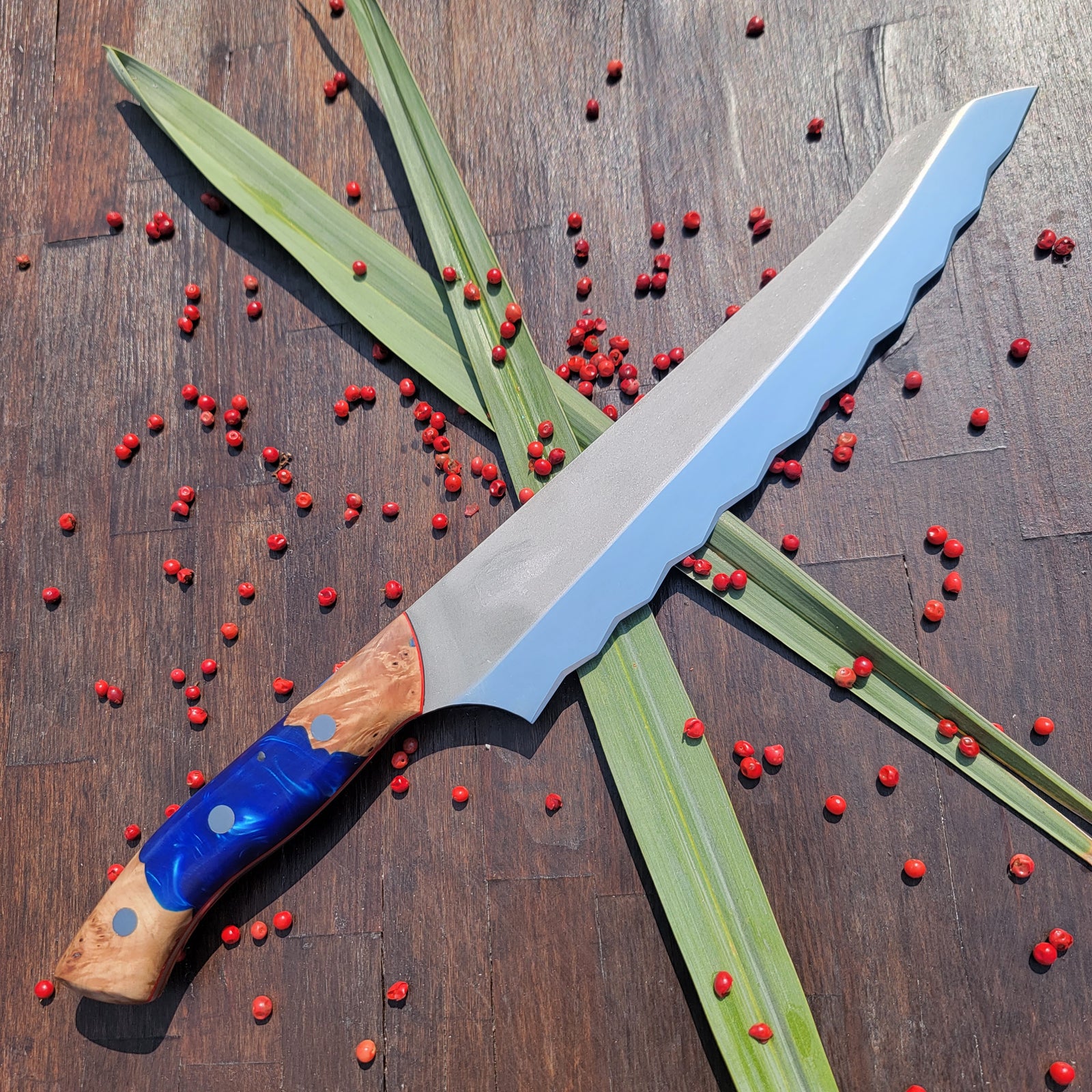 Croc with "Ocean Blue" handle