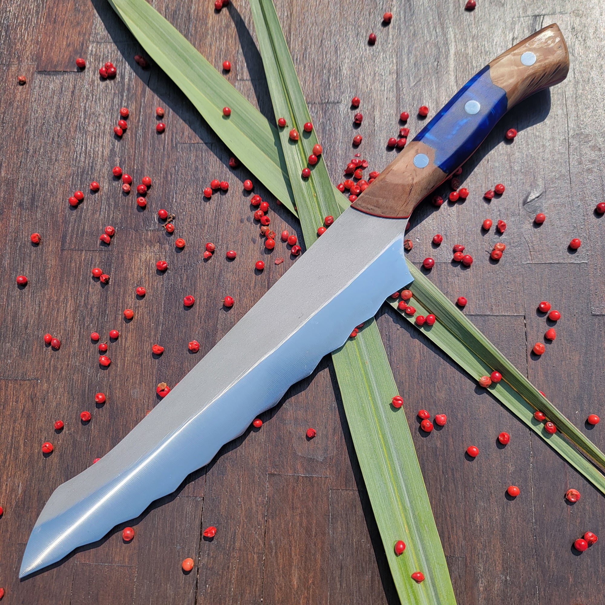 Croc with "Ocean Blue" handle
