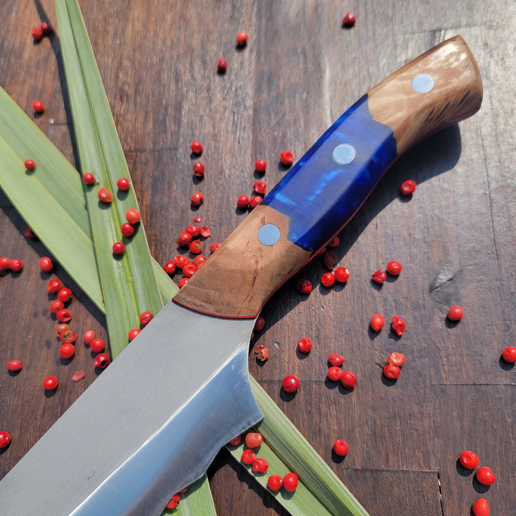 Croc with "Ocean Blue" handle