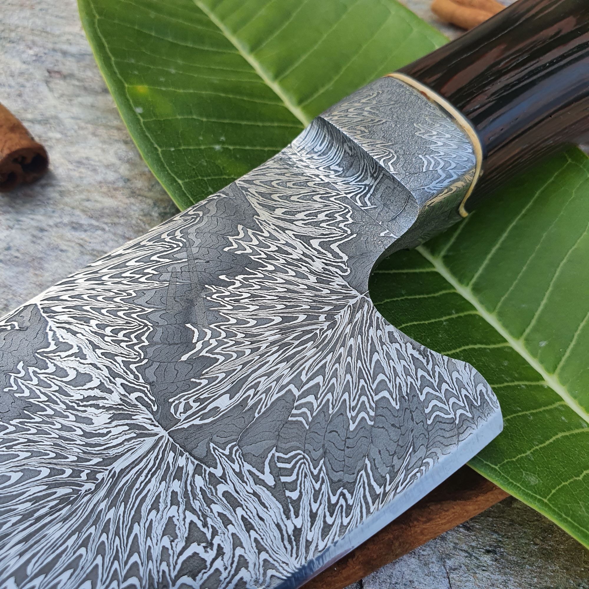 Mosaic Damascus Chef's Knife with Integral Bolster