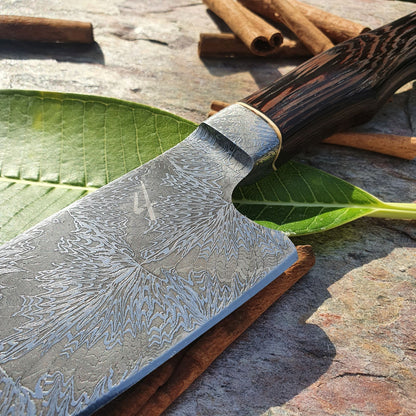 Mosaic Damascus Chef's Knife with Integral Bolster