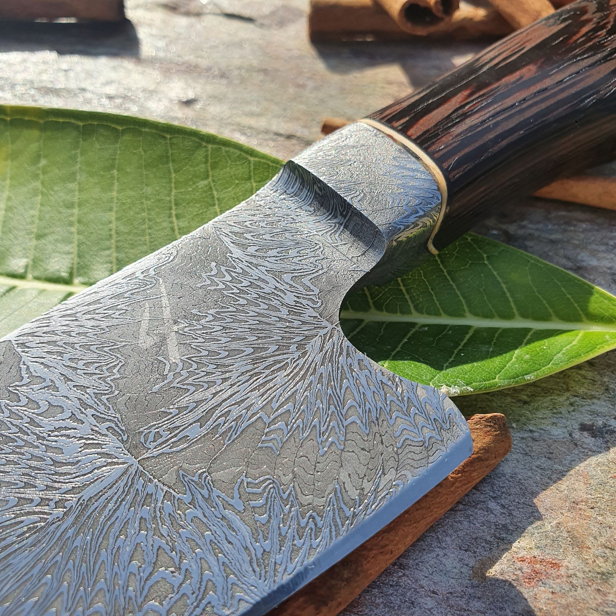 Mosaic Damascus Chef's Knife with Integral Bolster