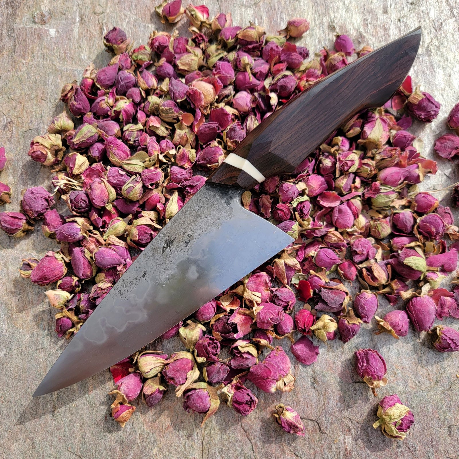 Chef's Knife with African Blackwood and Elforyn