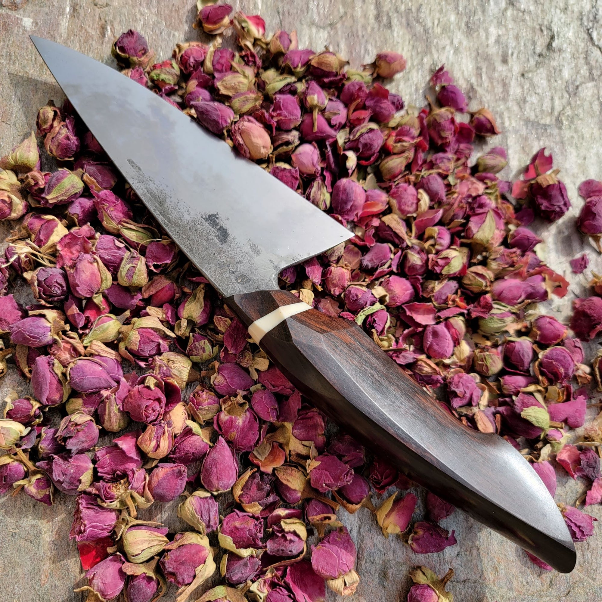 Chef's Knife with African Blackwood and Elforyn