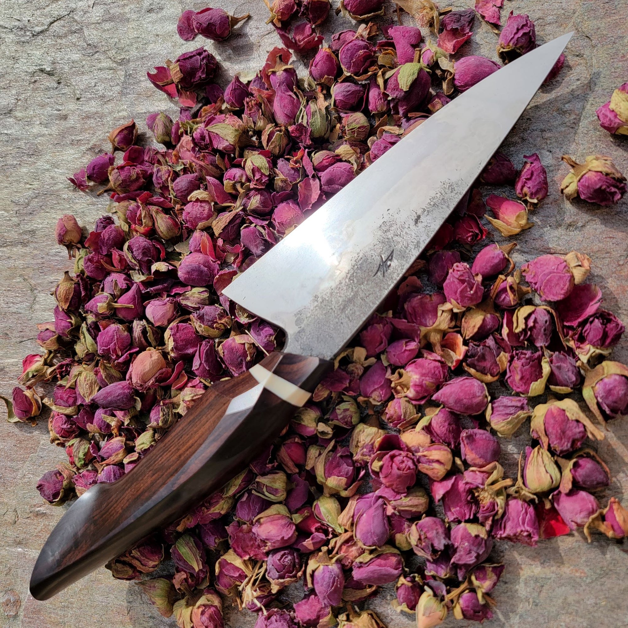 Chef's Knife with African Blackwood and Elforyn